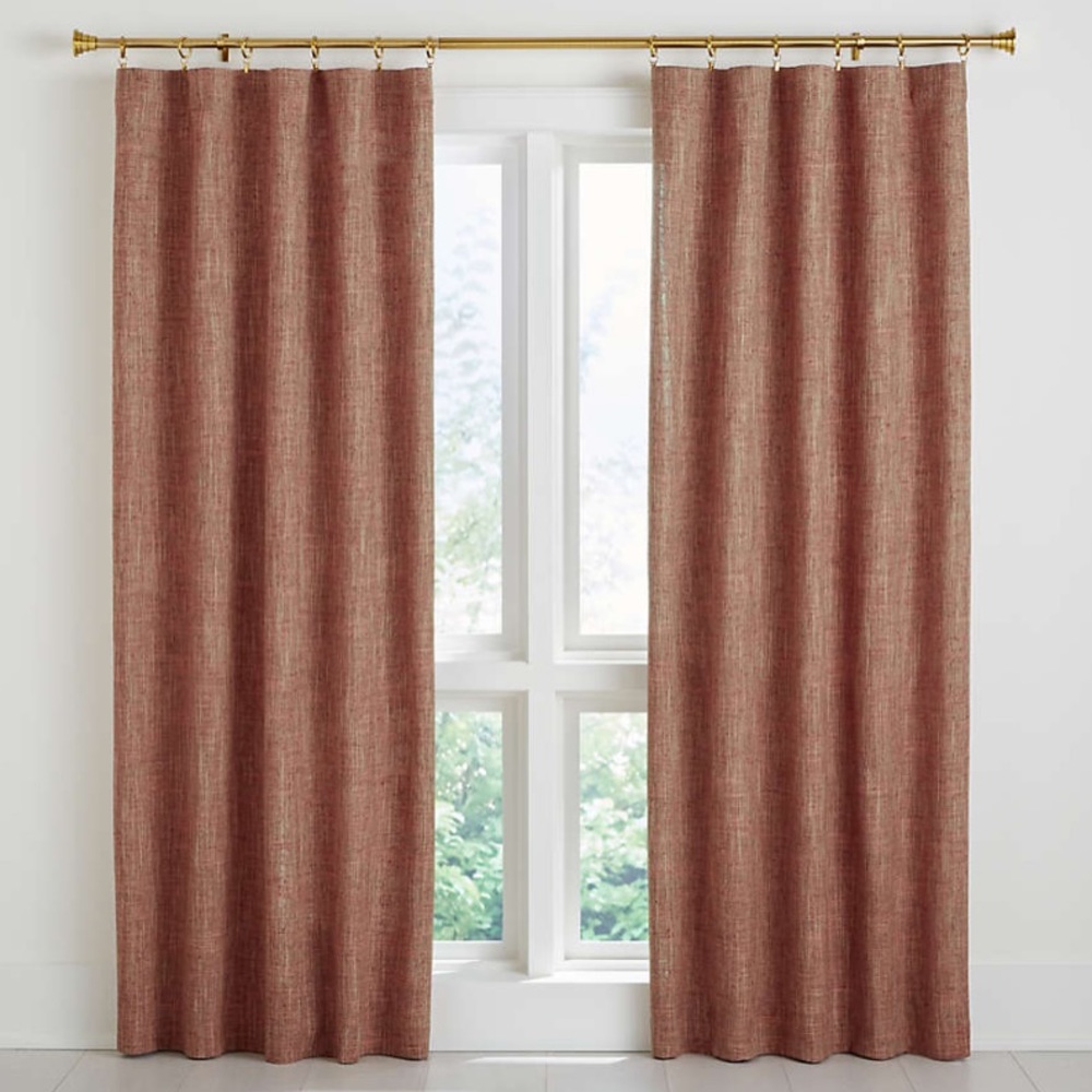 Crate & Barrel PAIR of Reid Canyon Curtain Panel 48"x84"